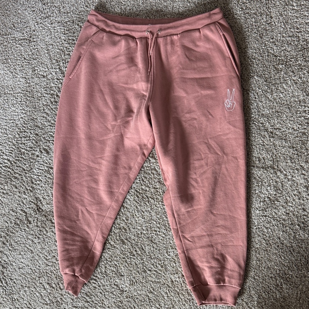 Womens UK 24, US 20 Pink Jogger Pants